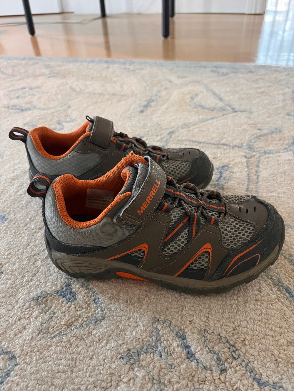 Merrell Kids Gray and Orange Hiking Sneakers